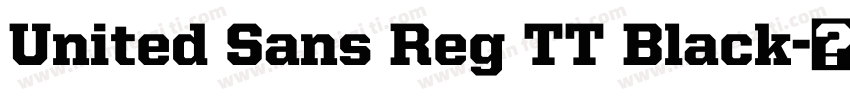 United Sans Reg TT Black字体转换